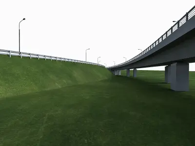 Urban Area 08  Low-poly 3D model