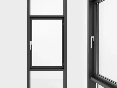 Panoramic glazing Stained glass 84 Low-poly 3D model