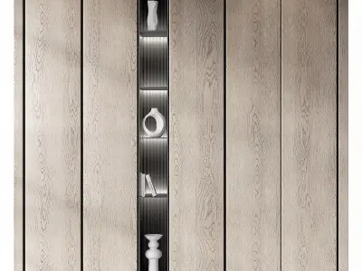 Modern Cabinet composition Wardrobe kit 3 color options 3D model purchase