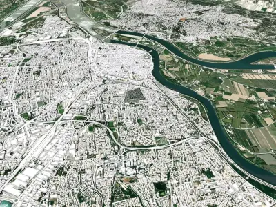 Cityscape Avignon France 3D model