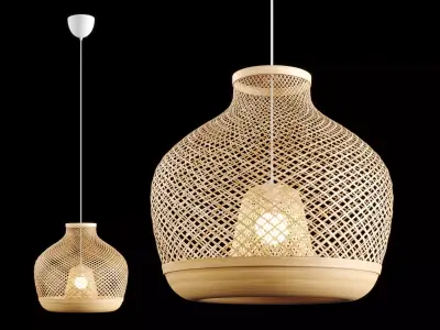 Misterhult bamboo pendant Lamp by IKEA 3D model