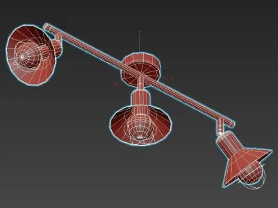 Vitaluce 3 ceiling light with three lights 3D model