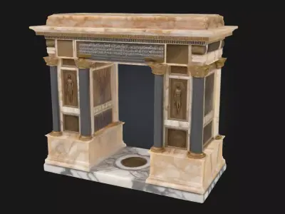 Marble Miniature Arch  Elegance in Small Scale 3D model