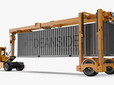  Container Shuttle with 40ft Container Yellow 