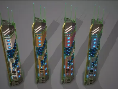 Sci-Fi Building-18 Low-poly 3D model