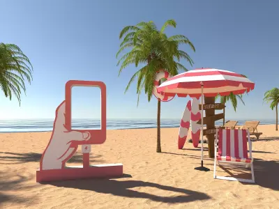 Beach leisure 3D model