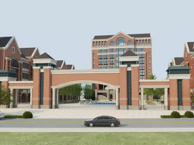 School Building 05 Low-poly 3D model