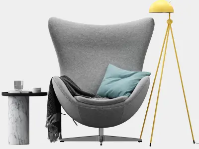  Egg lounge chair  3D model