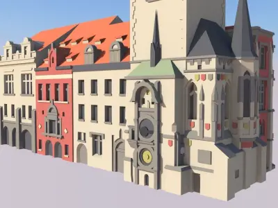 Prague Old City Hall 3D print model