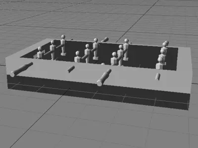 Arcade Game - Soccer Table 3D model