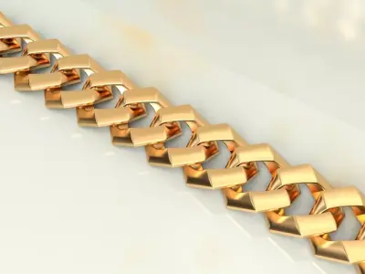 Edge Cuban link Chain 3D print model