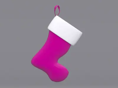 Christmas Stockings pink 3D model