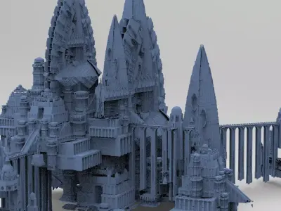 Wizards Master Fortress Kings City  3D model