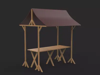 Market Tent 3D model