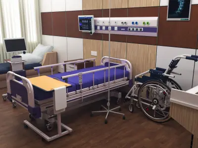 MEDICAL SPACES-HOSPITAL ROOM  3D model