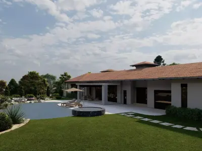 Garden Landscape 3D Model - SketchUp and Lumion Scene  3D model