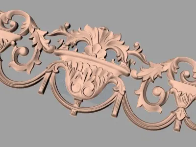 European furniture 3D relief models for CNC wood engraving E165 3D model