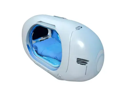 Futuristic Sleep Pod Capsule Low-poly 3D model