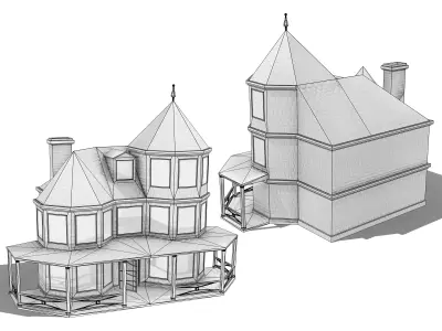 Victorian House Low-poly 3D model purchase