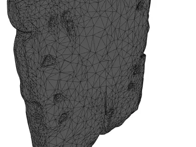 Ancient Egyptian Stone Tablet Hieroglyphs Low-poly 3D model