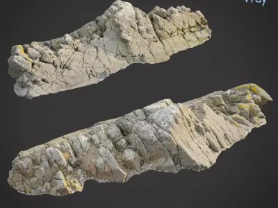 3d scanned rock cliff T 3D model