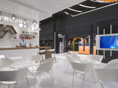 Exhibition Stand Stall Booth Low-poly 3D model