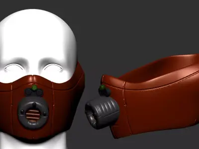gas mask  sculpt 3d printable  3D model