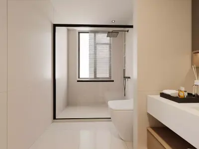 Modern Minimal Bathroom 3D model