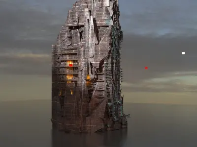 Dark Alien Observatory Tower 2  3D model