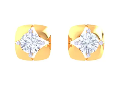 Solitaire Super Light Weight Stud Earring 3D print model