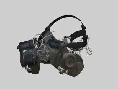 Sci-Fi mask Low-poly 3D model