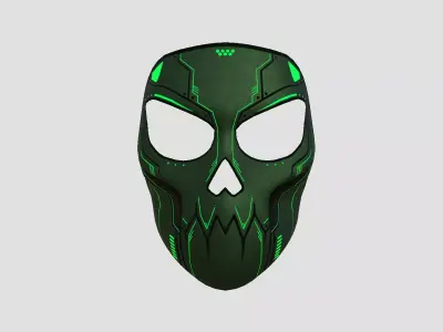 Scifi Skull Mask A05 - Fantasy Character Design Low-poly 3D model
