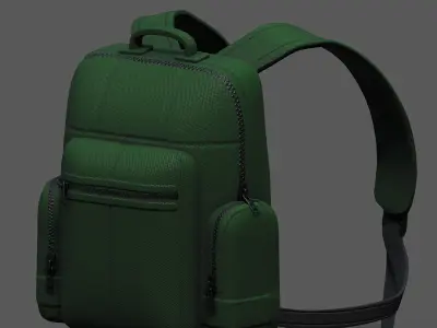 Backpack bag baggage Color 3d low poly Low-poly  Low-poly 3D model 6