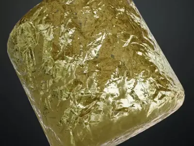 Golden Hammered Foil PBR Seamless Texture