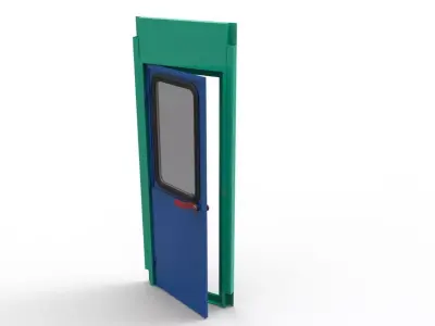 Porta metlica Metallic door Free 3D model