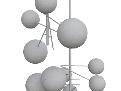 Bolle chandelier with balls hanging from it 3D model