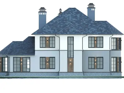 Cottage victorian house plan 3D model