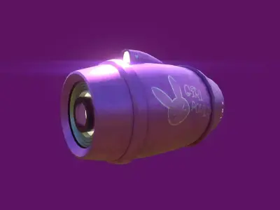 Mega Buster - Girl Hand Cannon - SciFi Weapon Low-poly 3D model