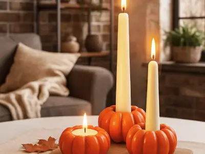 Pumpkin Candle Holder  Halloween Decor 3D print model