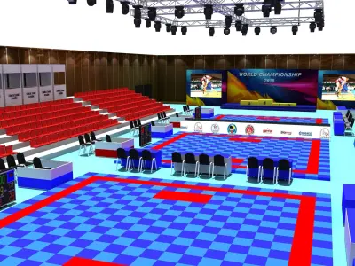 Wrestle Sports Arena 01 3D model