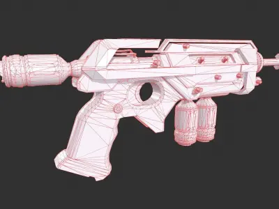 Sci-fi Harpoon Low-poly 3D model