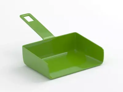Green Flat Plastic DustPan 3D model