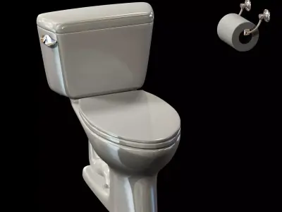 Toto eco drake close coupled toilet 3D model