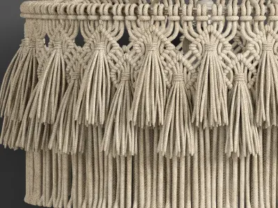 macrame chandelier 02 3D model