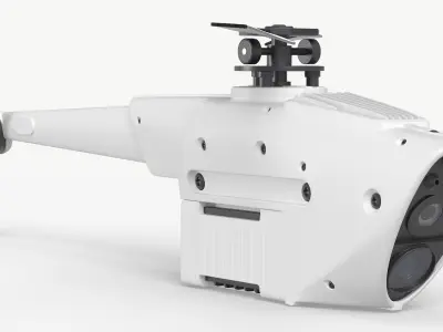 Tiny Unmanned Drone White 3D model