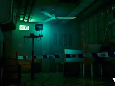 Restaurant Crime Scene Low-poly 3D model