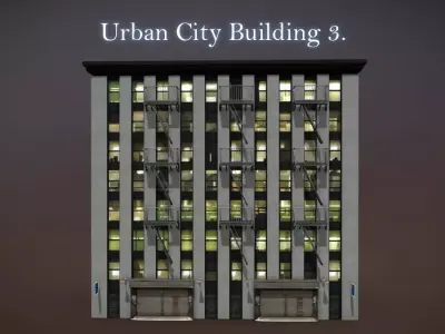 Urban City Building 3 Low-poly 3D model