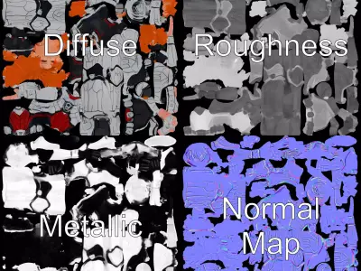 Futuristic Armor Hero model pack Low-poly 3D model