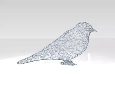 Swallow Wireframe 3D model