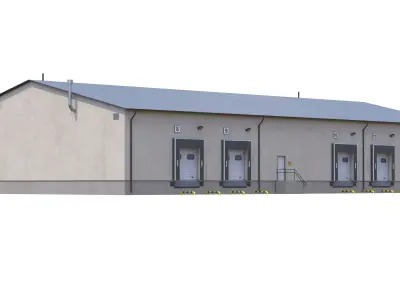 Industrial Building 8 Low-poly 3D model